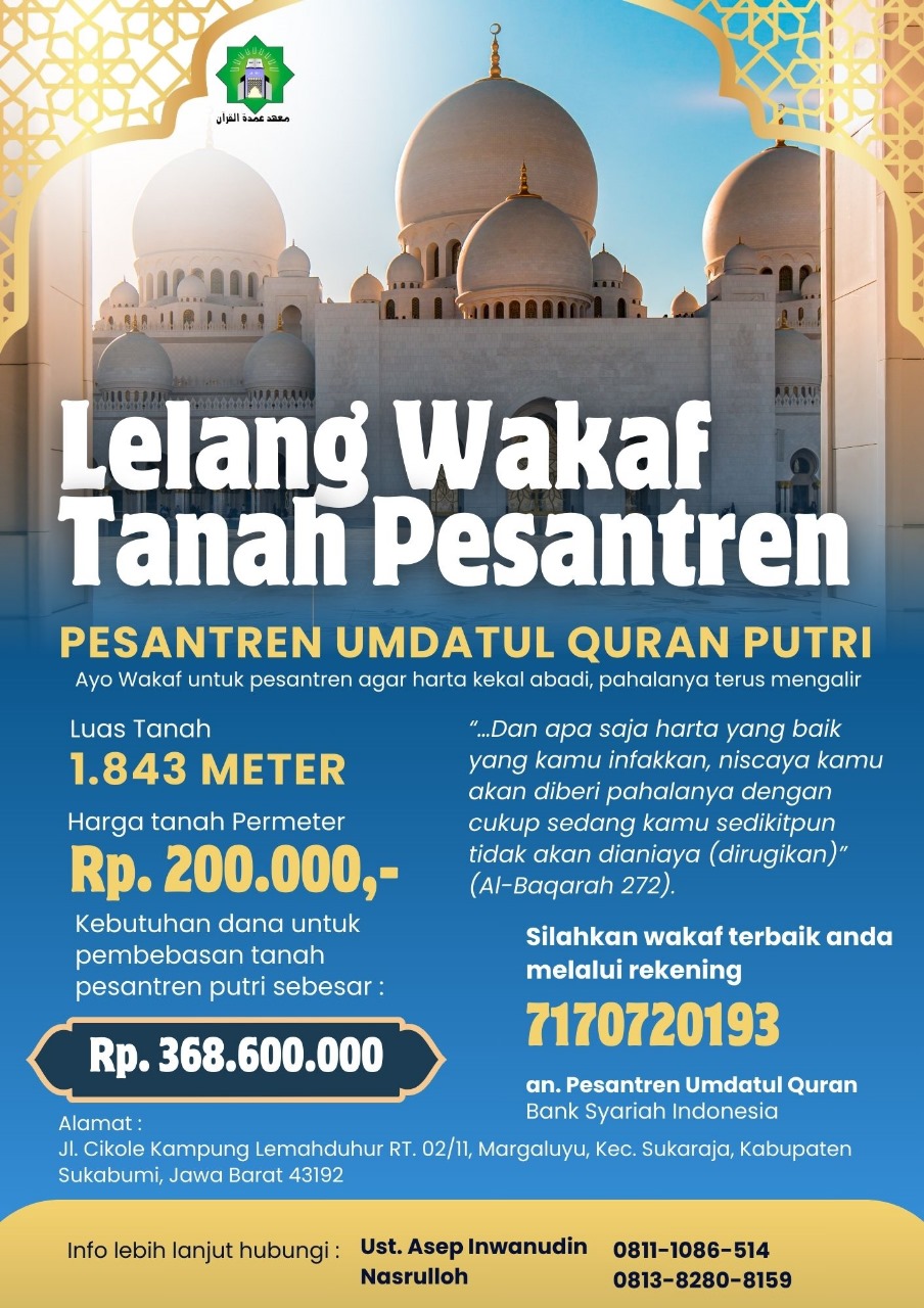 Lelang Wakaf Tanah Pesantren Umdatul Quran